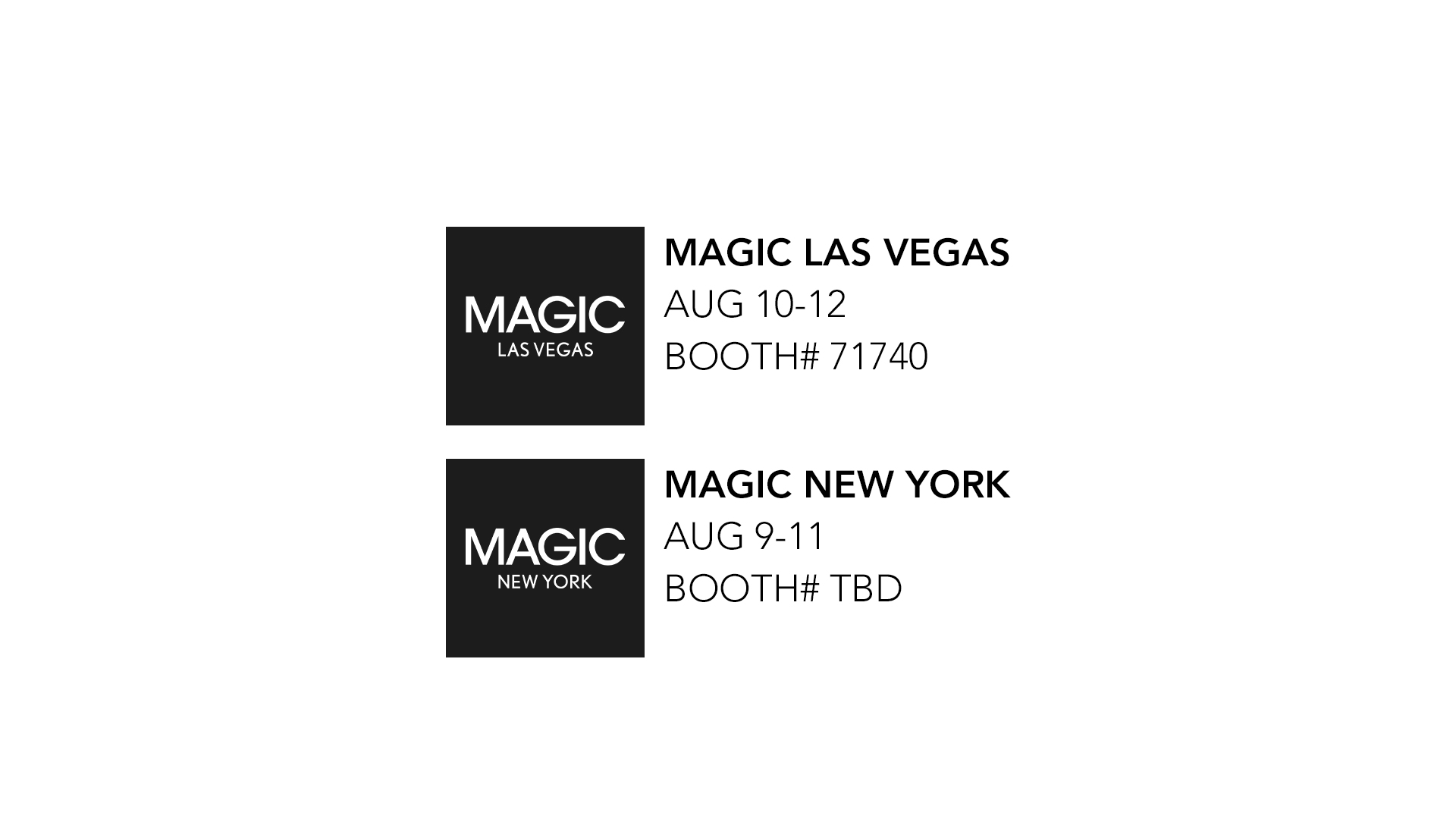 Tradeshow information 